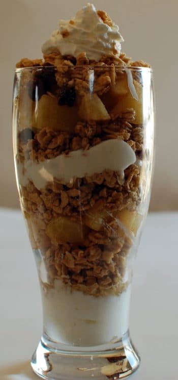 Apple Pie Parfait. Is this a healthy breakfast or a delicious dessert?